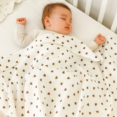 Couverture bebe petit coeur
