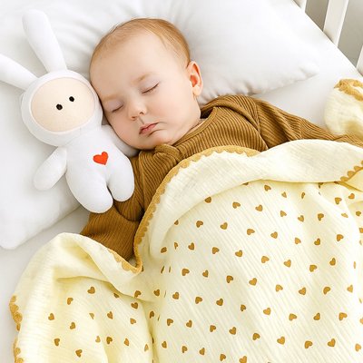 Couverture bebe avec doudou
