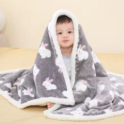 Couverture bebe lapin blanc