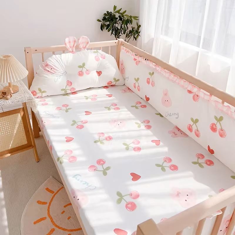 Linge de lit bebe - DouxSommeil™ - Cerises & Lapins - Mon Espace Bébé