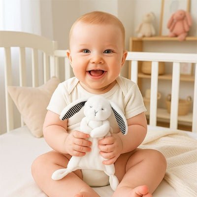Doudou bebe | petit lapin blanc - Mon Espace Bébé
