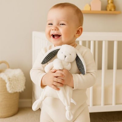 Doudou bebe | petit lapin blanc - Mon Espace Bébé